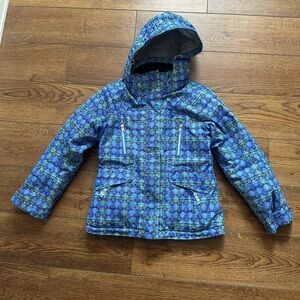 Blue and Green Kids Puffer Jacket